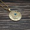 1pc Ancient Egyptian Horus Eye Titanium/Stainless Steel Pendant The Eye Of Horus Eagle Head God Eye Necklace, Father's Day Gift