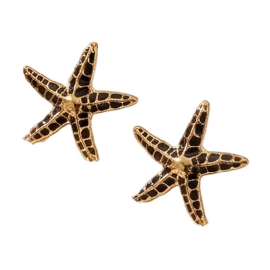 1 Paio di Orecchini a Stella Marina da Donna, Orecchini a Bottone Stella Marina Boho Beach, Accessori Gioielli a Tema Estate per Vacanze