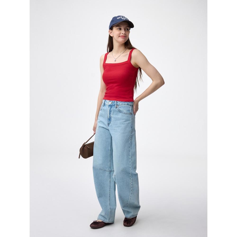 Gu By Uniqlo Cotton Blend Square Neck Camisole  Dry 