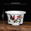 White Glazed Ceramic Succulent Pot - Mini Potted Plant for Office Desk or Balcony