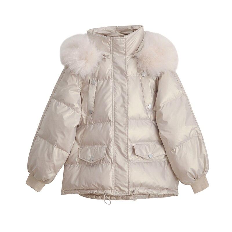 

Зимние утолщенные яркие куртки с хлопковой подкладкой для лица и пальто, свободные короткие парки с капюшоном