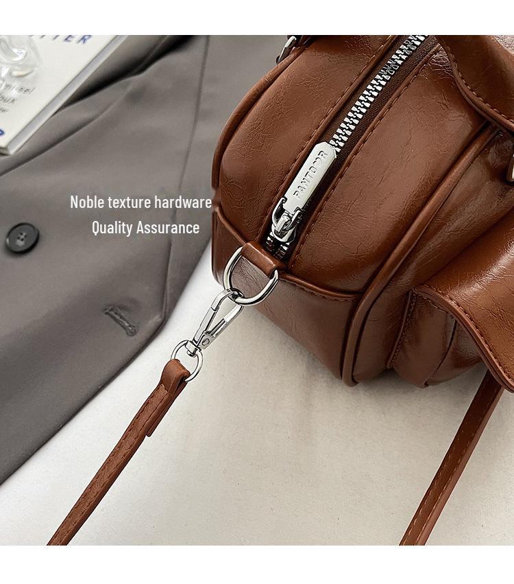 Korean Retro High-End Trendy Baseball Shoulder Bag for Women 2025