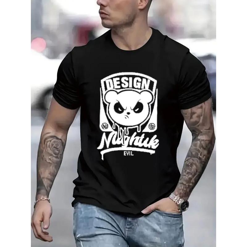 

European Size Mens TShirt Comfortable Crew Neck Casual Cotton ShortSleeves Soft Breathable Top Menswear Tshirt Summer Spring Streetwear Cotton Fabric 4XL чорний