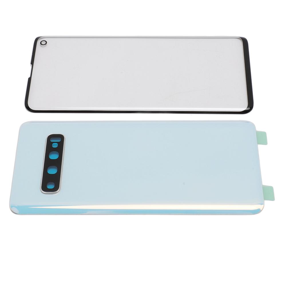Back Glass Cover Replacement Housing Door Front Outer Lens Glass Screen for Galaxy S10 Pre Installed Camera Lens