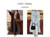 2025 Korean Style Plus Size Women's Long Wool Cardigan - Autumn/Winter, Long Sleeve, Mid-Length.