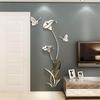 FLORPERRY Wall Sticker Mirror 3D Acrylic Wall Sticker Wall Decal Wall Sticker DIY Wall Decal Wall Decoration Tile Sticker Flower Wall Decal Living