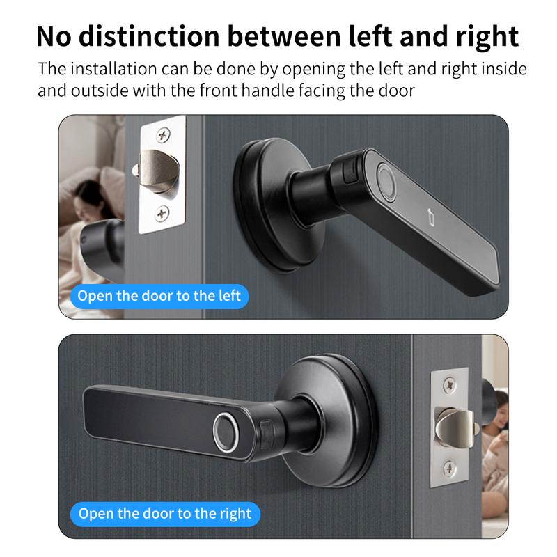Q50 Bluetooth tuya Door Knobs Fingerprint Lock Handle Door Entrance Passage RFID CardLock With Key Password Lock IP65 waterproof