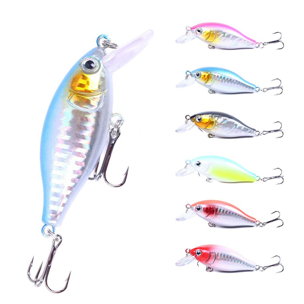 6PCS/SET Hard Fishing Lures Crankbait Set 75mm 10.5g Saltwater Sea Fishing Bait Bass Fishing Lures