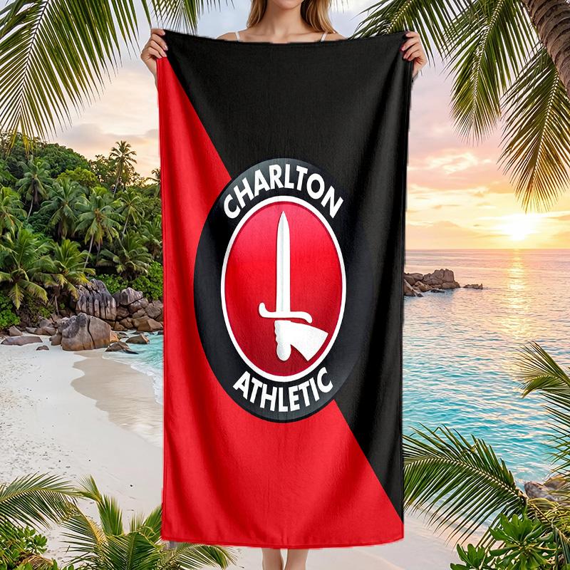 Telo da Spiaggia Asciugatura Rapida Charlton Athletic FC Stampa Microfibra Assorbente Portatile da Viaggio per Nuoto