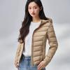 New light white duck down jacket women's autumn and winter warm short hooded outdoor sports yoga clothes