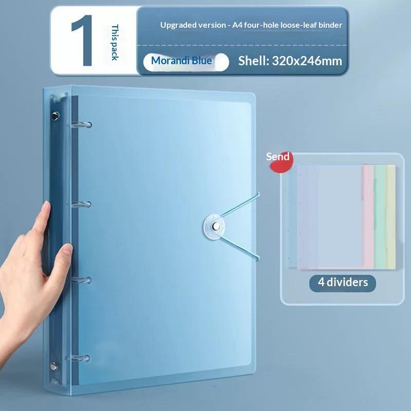 Waterproof Transparent Plastic 3 Ring Binder 5 Colors Elastic Buckle For School Office Document Storage