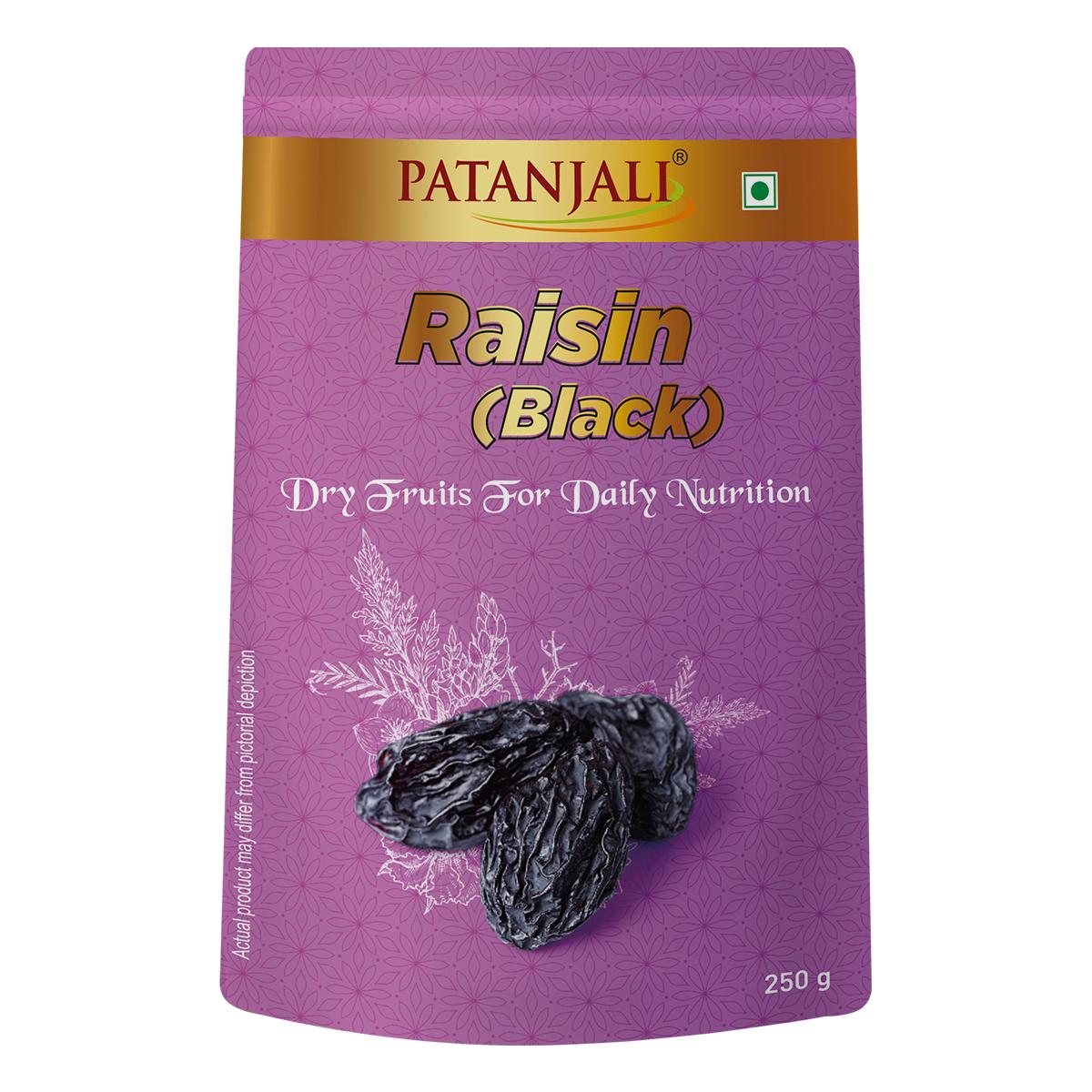 

Patanjali Raisins Black (Kishmish Kali) 250gm