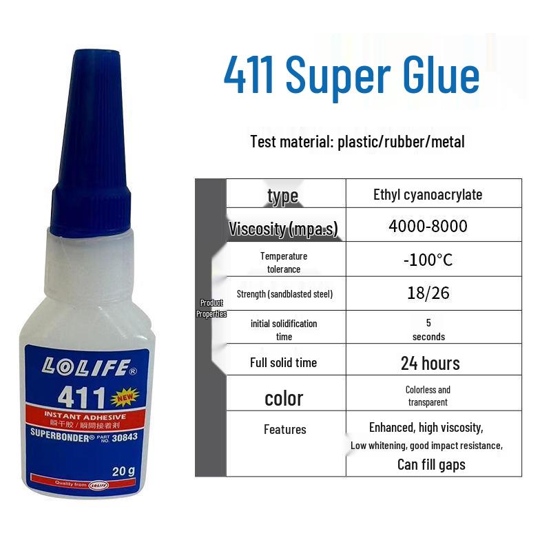 401 Super Glue Universal Adhesive for Wood, Plastic, Toys, Rubber - Instant Bond 460, 403, 406, 414, 415, 495.