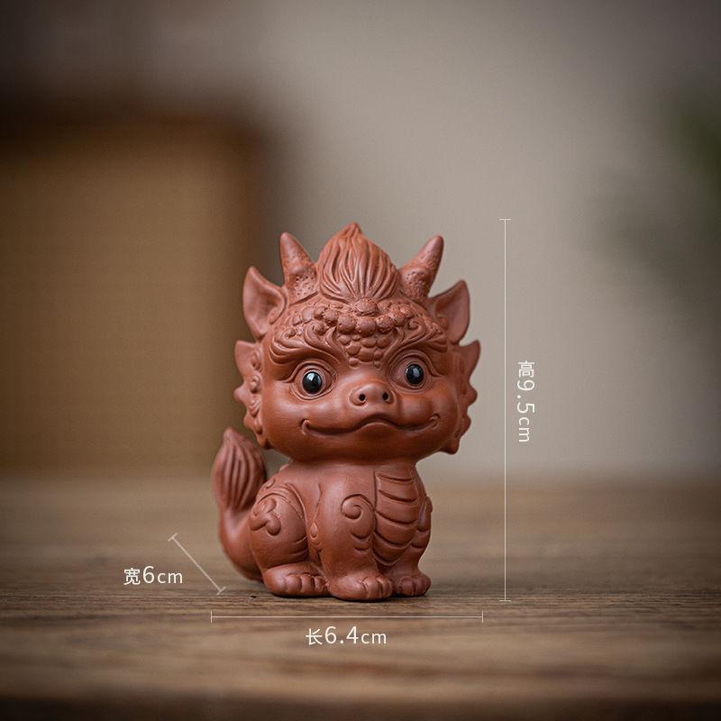 Miniature Dragon Statue Tea Pet Ornament Desktop Tea Decoration Tea Accessories for Farmhouse Office Garden Bookcase Apartment