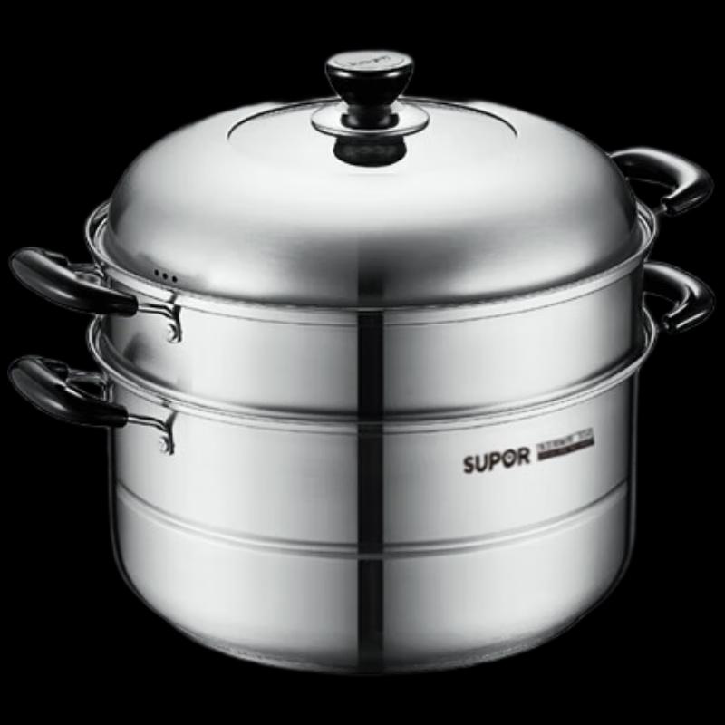 

Supor 30cm 2-Layer 304 Stainless Steel Steamer