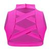 Jenter Barn Mock Neck Cross-Cross Back Crop Tops Atletisk Dans Sport Aktivt tøy
