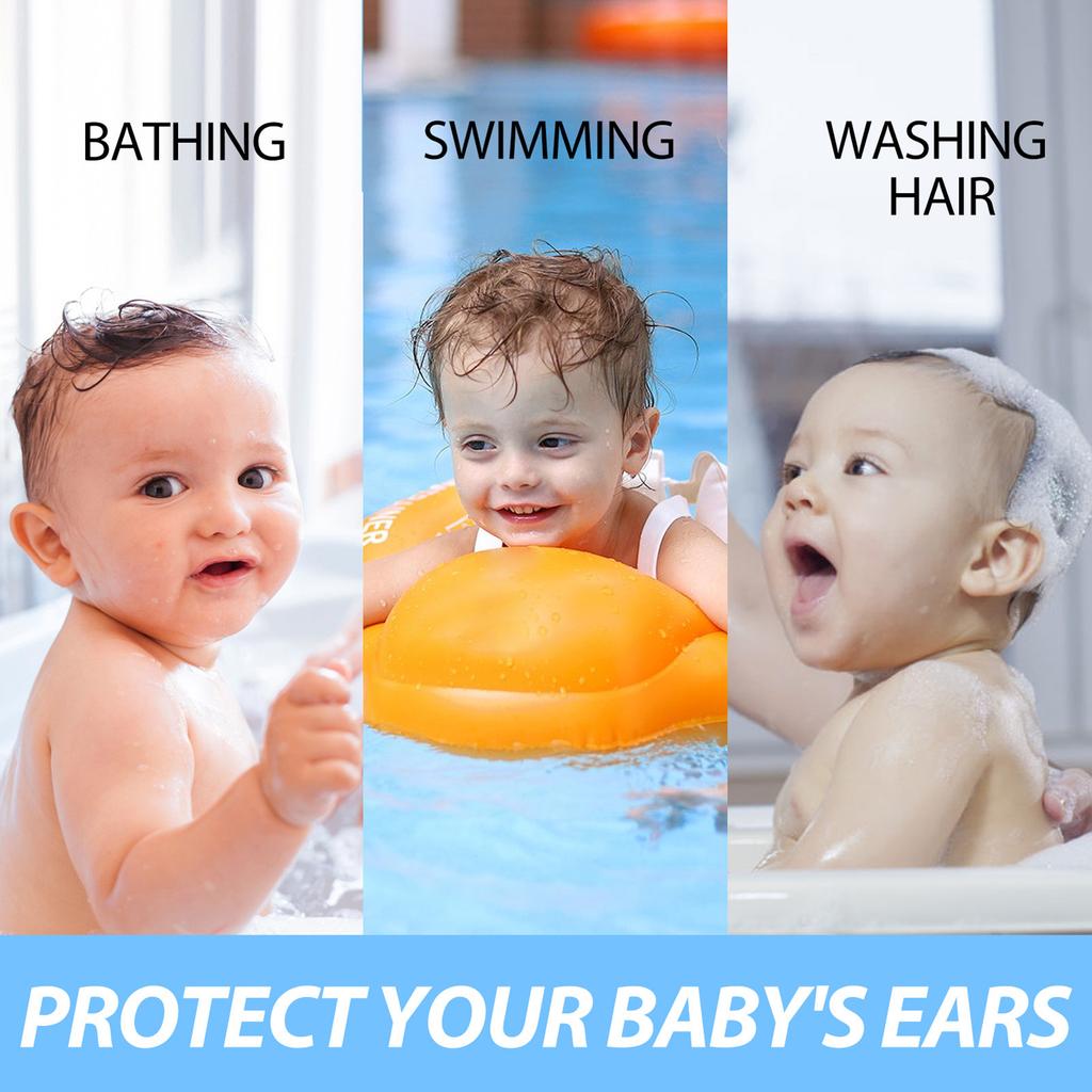 30 PEZZI Cerotti per Orecchie da Bambino Morbidi Comodi Usa e Getta Copri Orecchie per Nuoto Bagno Realizzati in Pellicola PU Traspirante