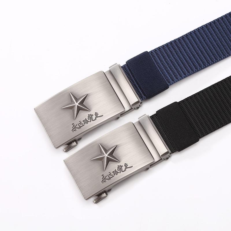 Men's Military Style Woven Nylon Belt for Outdoor and Casual Wear