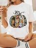 Bohemian Floral Pumpkin Graphic T-shirt