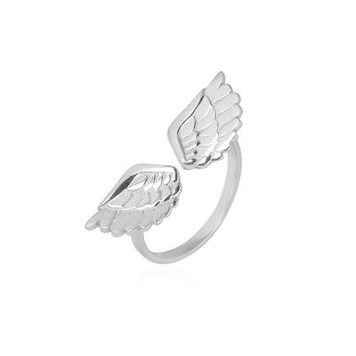 Engelsflügel Silberring 925 Sterlingsilber Handgefertigter Schmuck Unisex Ring