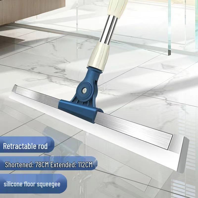 

Silicone Water Wiper Mop for Bathroom & Floor Cleaning 35cm Scraping Strip королевский синий