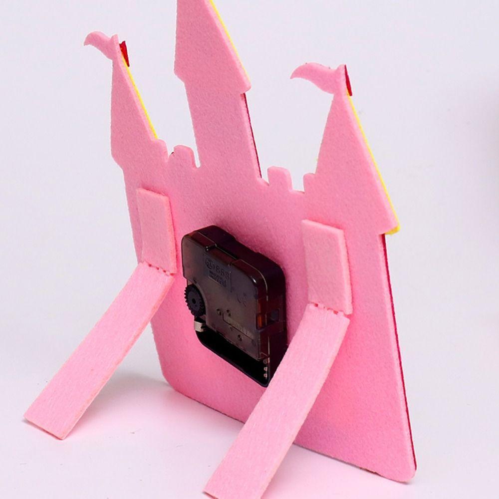 Cartoon Clock Cognition Clocks Toys Nonwoven Fabric Time Teaching Aid  Montessori Arts Crafts
