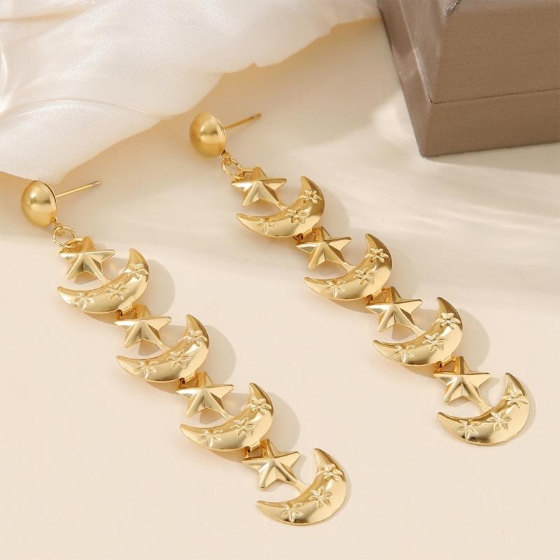 Geometric Stainless Steel Dangle Earrings For Women Lightweight And Allergy Resistant Drop Ear Pendant Fashion Jewelry