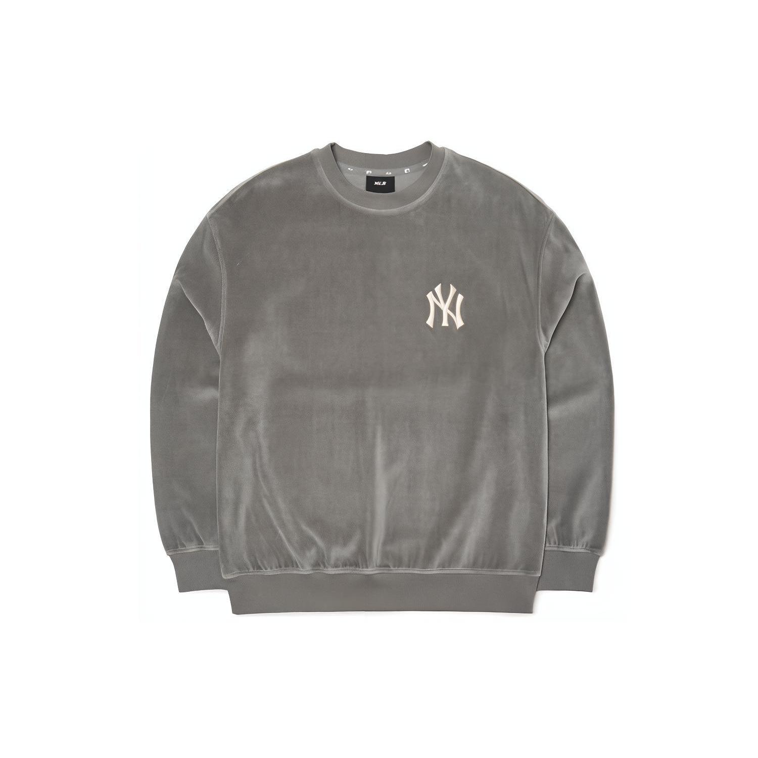 MLB Basic Logo New York Yankees Sweatshirt Unisex Gray 3AMT00314-50GRD XS