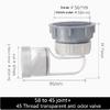 Transparent ABS Anti Odor Valve Kitchen Basin Gravity Closed One-way Drain Valve 45mm Hose for Kitchen Sink