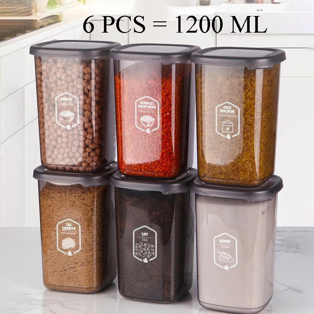 Luftdichte Lebensmittelaufbewahrungsbehälter-Sets – Transparenter BPA-freier Vorratskammer-Organizer, Stapelbare auslaufsichere Snackgläser für die Küche