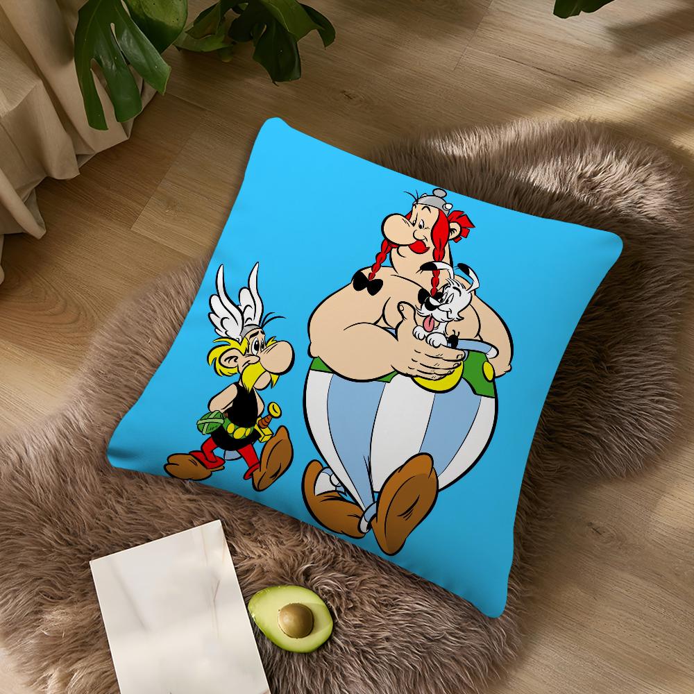 Cartoon A-Asterix And O-Obelix Adventure Comic For Bedroom Car Coffee Shop Room Soft and Living Room Sofa Decorative Pillow Case