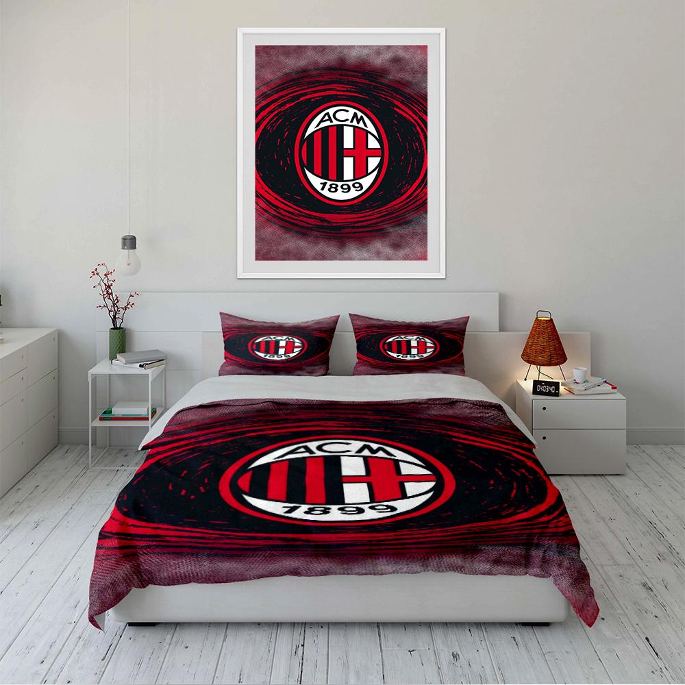 ACM 1899 Set Biancheria da Letto Rosso Nero Set Copripiumino Copripiumino Federe Decorazioni per la Casa (1 * Copripiumino 2 * Federe, senza piumino)