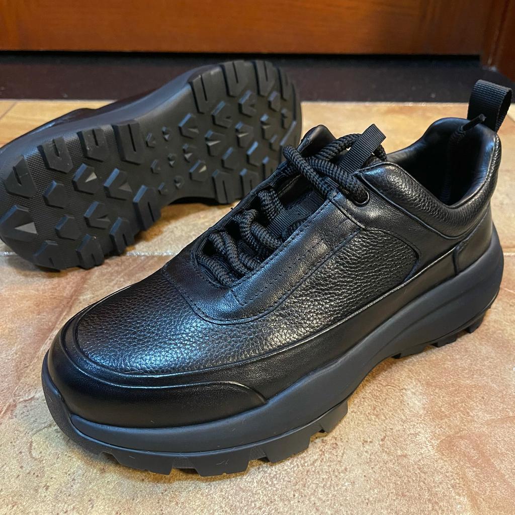 Men's Genuine Leather Business Loafers Men Casual Shoes Soft Sole Lace-Up Comfortable Slip-On Shoes Classic Oxfords in Black 38-44