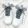 4 Cm Widen Leopard Chiffon Organza Shoelaces 110/130/160 Cm Length Bowknot Sneaker Sport Shoes White Shoes Laces