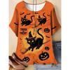 Moda Donna Girocollo Manica Corta Stampa Colore 3D Casual T-shirt Casual a Manica Corta Girocollo