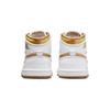 Air Jordan 1 Retro High OG TD Metallic Gold Baby Sneakers White Gum-Light-Brown FD2598-107