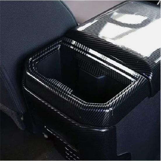 Carbon Fiber Rear Water Cup Holder Cover Trim For Toyota Tacoma 2024 2025 2026