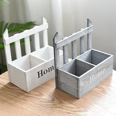 Wall Mounted Wicker Planter Rack Natural Wood Hanging Flower Basket For Indoor Decor Garden Vertical Greenery