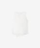 BASIKA Natural Button Sleeveless Blouse (White)