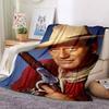 1 coperta stampata John Wayne, leggera per tutte le stagioni, per ufficio in casa, pisolino all'aperto, coperta multifunzionale