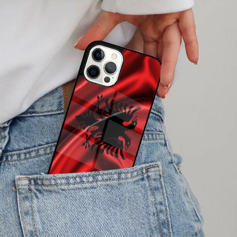 Albania Flag Phone Case Magesafe Magnetic Wireless Charge Cover For IPhone 16 11 12 13 14 15 Pro Max Plus Mini
