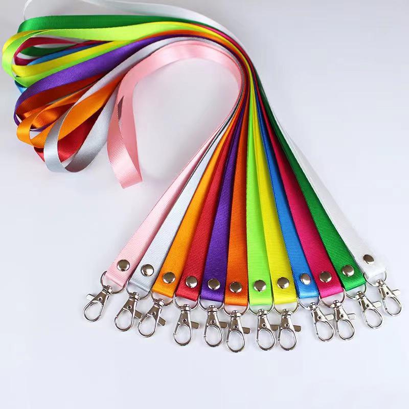 Sicherheits-Umhängeband für Kartenetui, Ausweishalter, Namensschildhalter, Damen/Herren, Anti-Verlust-Verschluss, Seil, Schlüsselanhänger, Metallring