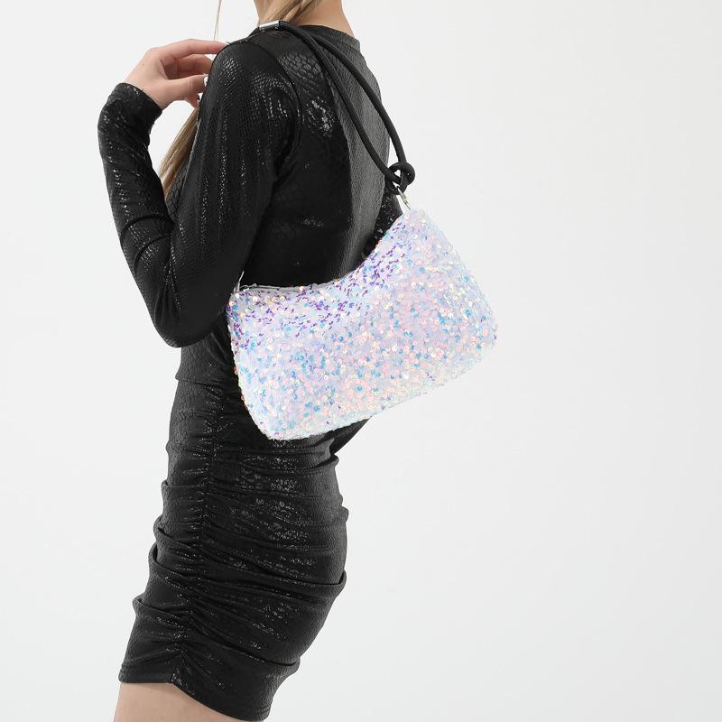 High-value Sequin Underarm Bag Shoulder Bag Fashionable Bag New Temperament Women's Bag Elegant Large Capacity Casual