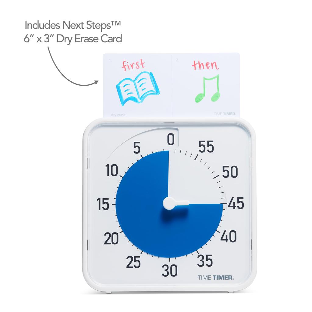 TIME TIMER 19cm time 60-minute timer, white/blue, management/learning timer, TT08C-WHT-BL-W (genuine product)