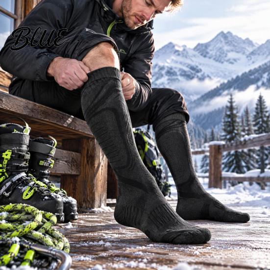 Soft Winter Socks Cotton Ski for Men Thickened Thermal Snowboard Socks Breathable Training Men Women Moisture Wicking Athletic Outdoor Sports