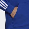 Adidas French Terry 3-Streifen Kapuzenjacke mit durchgehendem Reißverschluss Herren Jacke Blau HE4427
