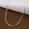 16-24 Inch Silver 1MM Box Chain Necklace - European & American Style, Korean Version C007