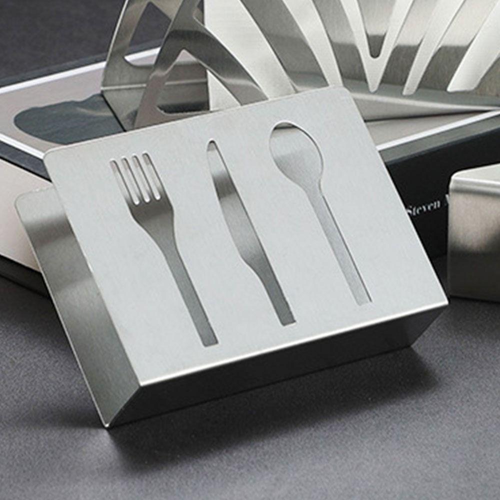 Stainless Steel Napkin Storage Shelf Rustproof Napkin Storage Rack Napkin Stand Home Restaurant