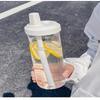Eco Friendly Plastic Pearl Milk Tea Cup 500ml Reusable with Lid Straw for School Kids Coffee Juice Drinking
