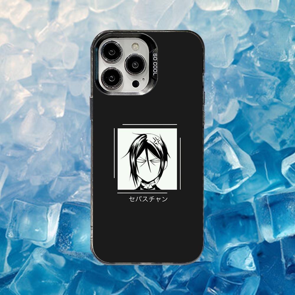 Black B-Butler Anime Phone Case For iPhone 16,15,14,13,12,11,Mini,Pro,SE,MAX White Matte Shockproof Cover